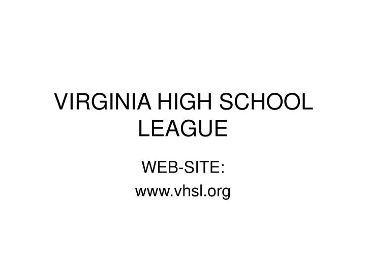virginia high school league