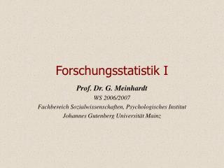 forschungsstatistik i