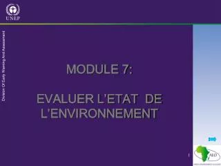 module 7 evaluer l etat de l environnement