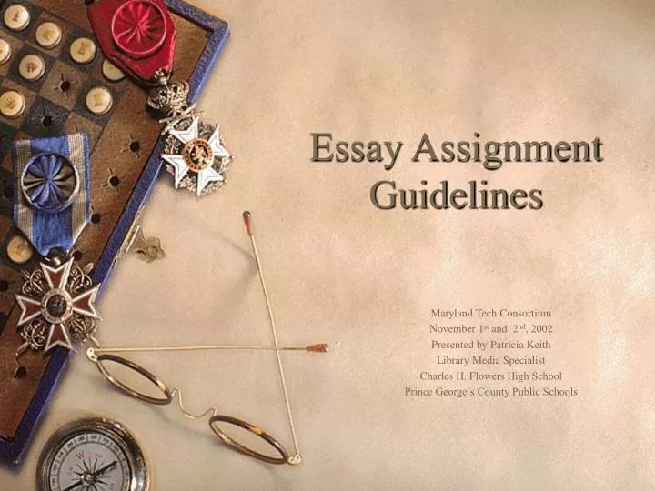 essay assignment guidelines