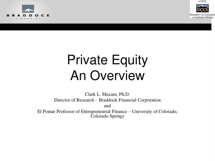 private equity an overview