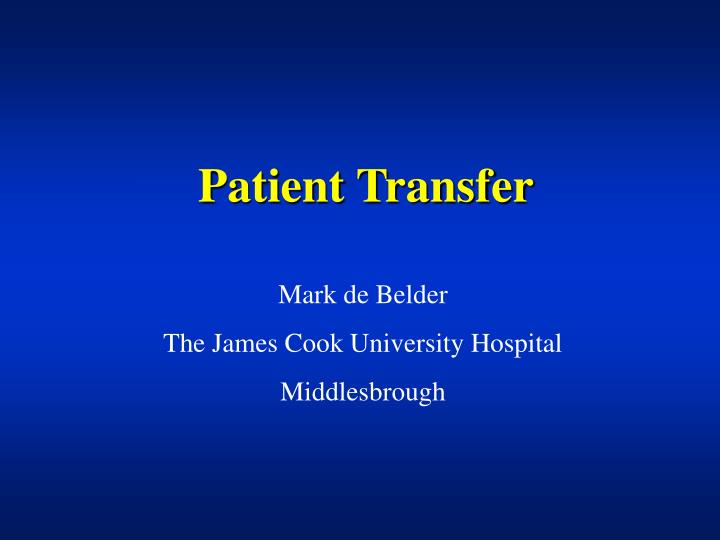 patient transfer