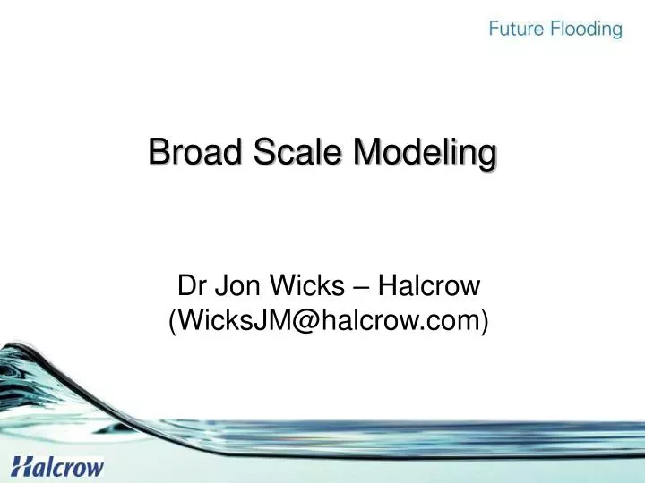 broad scale modeling