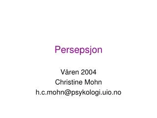 persepsjon