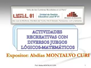 Expositor: Abdías MONTALVO CURI