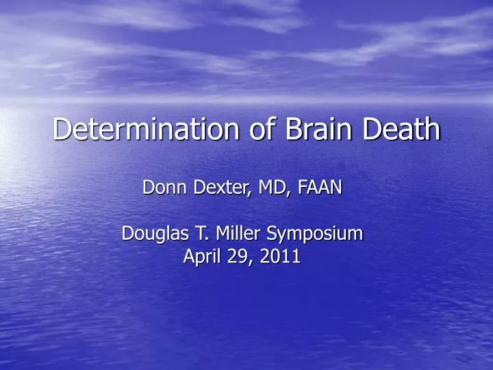 determination of brain death