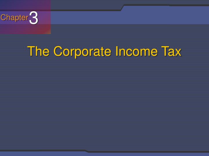 the corporate income tax