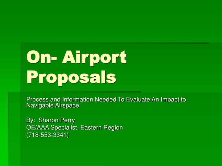 on airport proposals