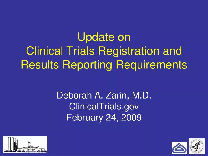 update on clinical trials registration and results reporting requirements
