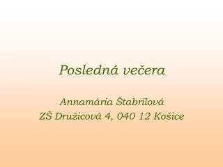posledn ve era