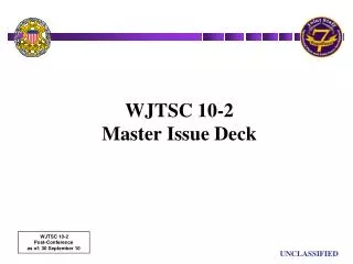 WJTSC 10-2 Master Issue Deck