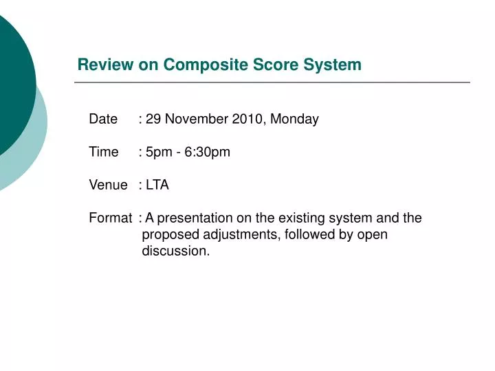 review on composite score system