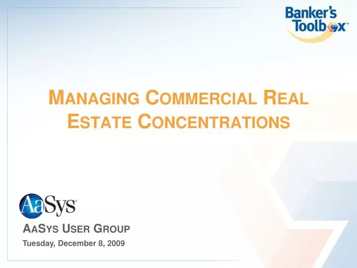 managing commercial real estate concentrations