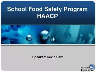 School Food Safety Program HAACP