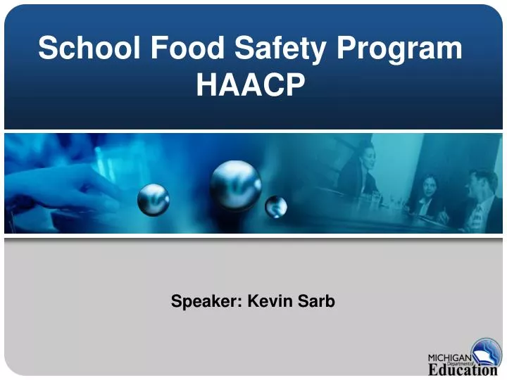 school food safety program haacp