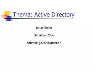 thema active directory