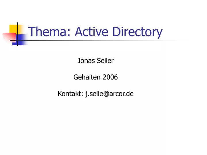 thema active directory