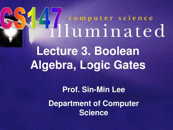 lecture 3 boolean algebra logic gates