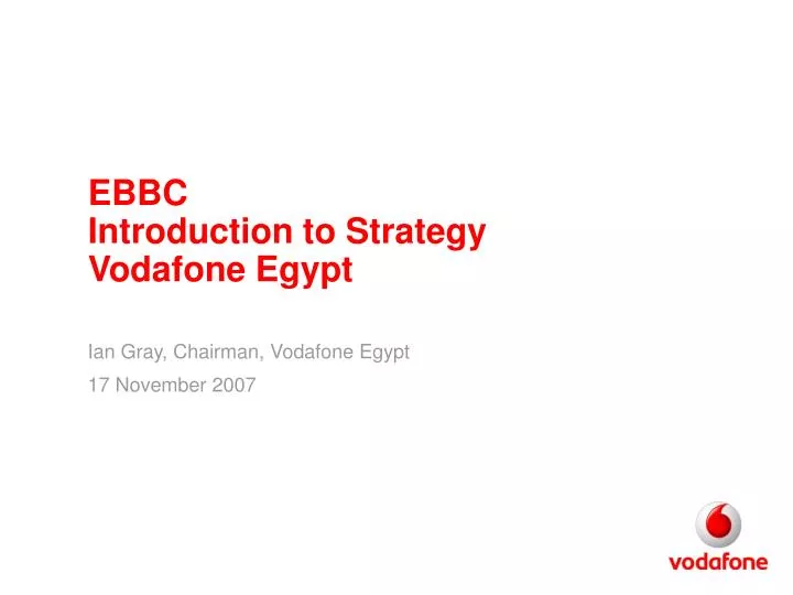 ebbc introduction to strategy vodafone egypt