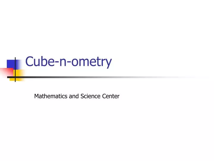 cube n ometry