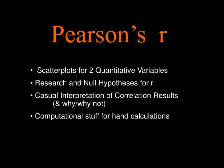 pearson s r
