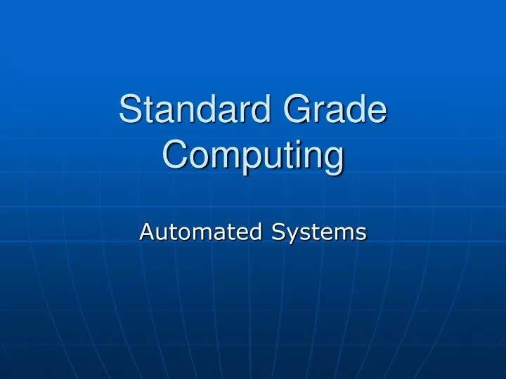 standard grade computing
