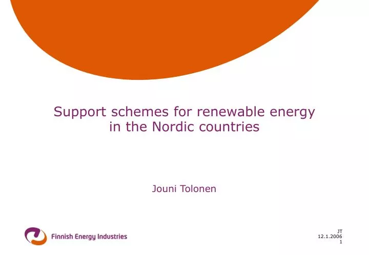 support schemes for renewable energy in the nordic countries
