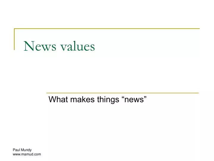news values