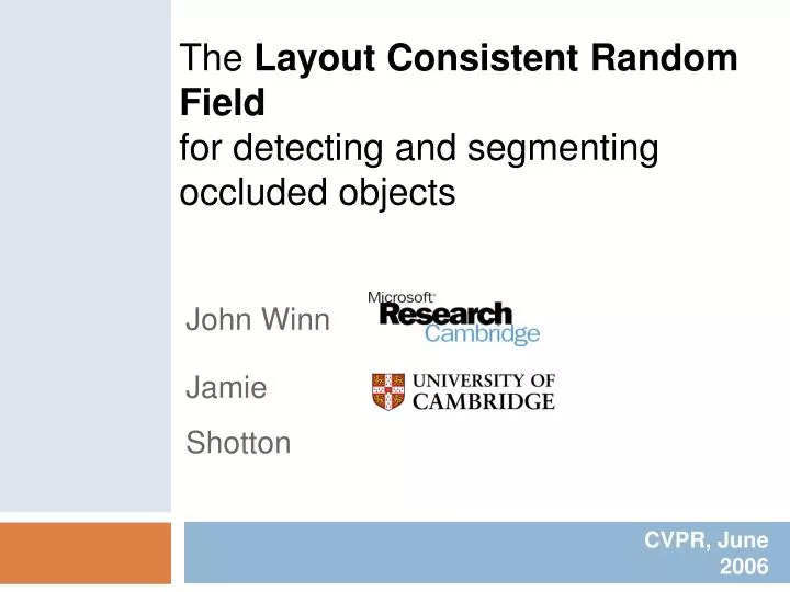 the layout consistent random field for detecting and segmenting occluded objects