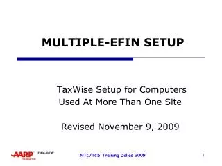 MULTIPLE-EFIN SETUP