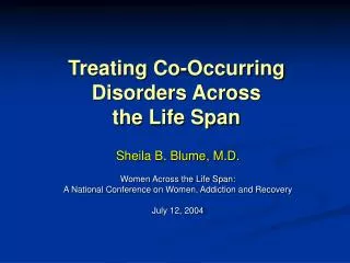 Treating Co-Occurring Disorders Across the Life Span