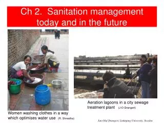 Ch 2. Sanitation management today and in the future
