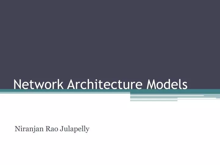 network architecture models