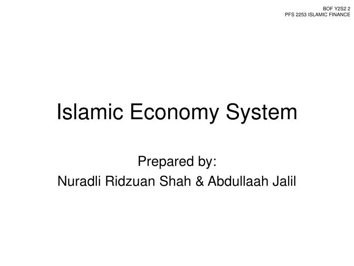 islamic economy system