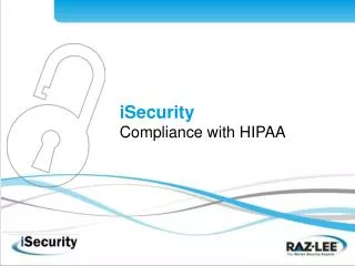 iSecurity Compliance with HIPAA