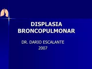 displasia broncopulmonar