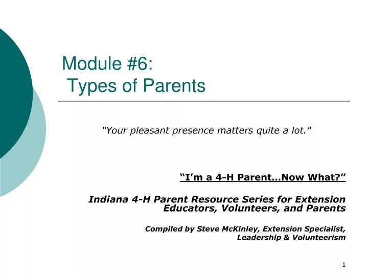 module 6 types of parents