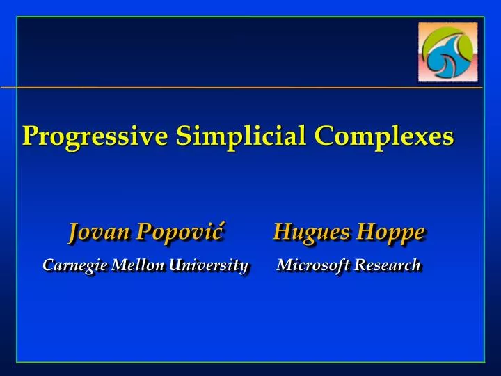 progressive simplicial complexes