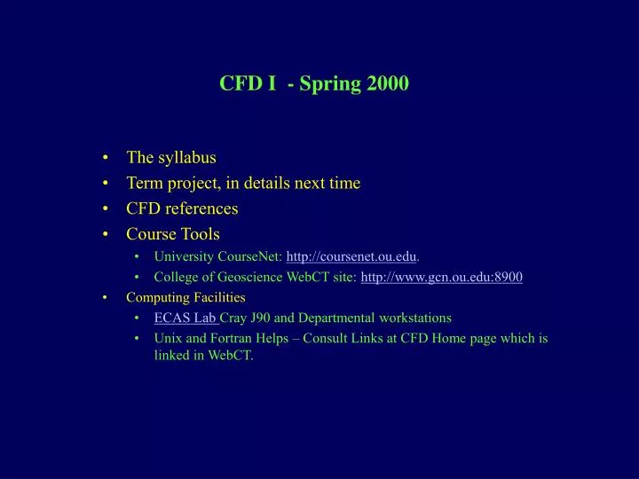 cfd i spring 2000