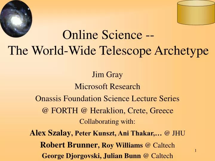 online science the world wide telescope archetype