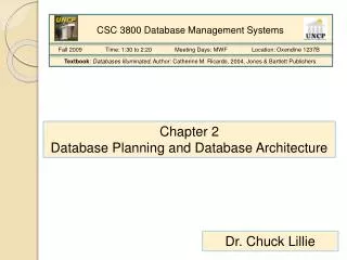 CSC 3800 Database Management Systems