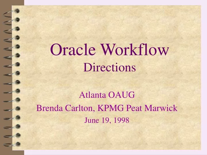 oracle workflow directions