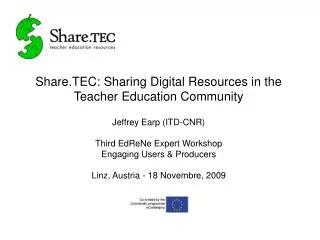 Share.TEC: Sharing Digital Resources in the Teacher Education Community