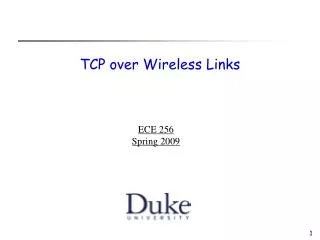 TCP over Wireless Links