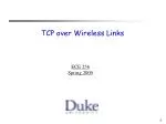 TCP over Wireless Links - slide 1