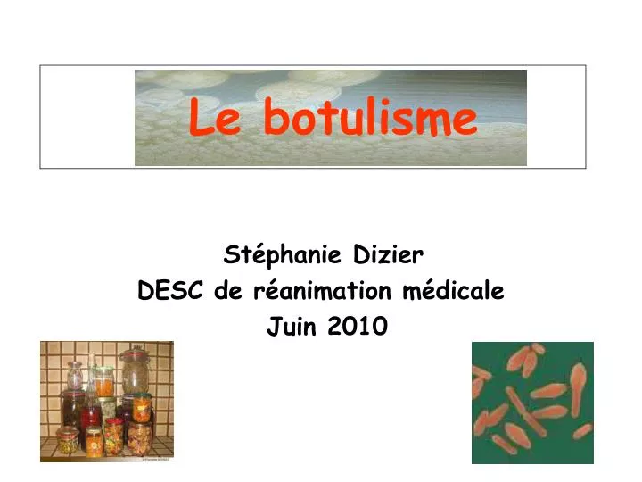 le botulisme