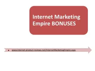 Internet Marketing Empire Review + Bonus