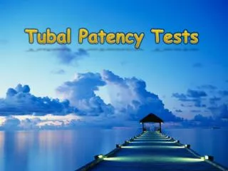 Tubal Patency Tests