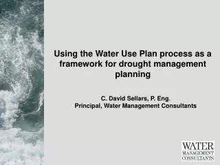 Using the Water Use Plan process as a framework for drought management planning