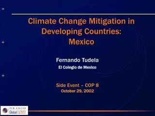 Climate Change Mitigation in Developing Countries: Mexico